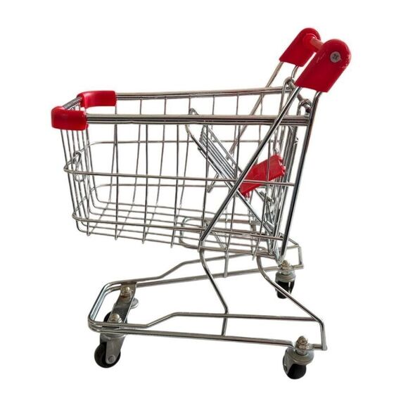 Toy Metal Shopping Cart Medium Size 11”x9” - Picture 3 of 7